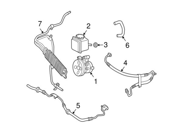 A2039976382 - Mercedes-Benz C-Class W203 Power Steering Return Hose A2039976382