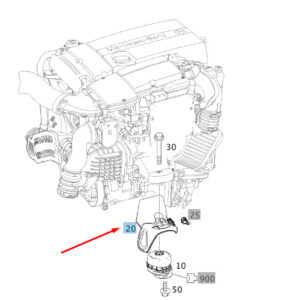 A2042411034 - NEW MERCEDES-BENZ C W204 ENGINE MOUNT RIGHT SCREENING PLATE A2042411034 ORIGINAL