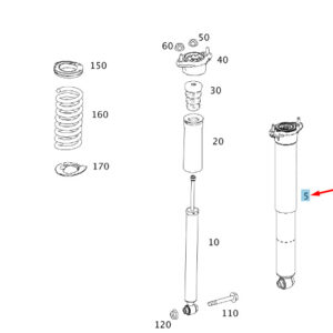 A2043261204 - NEW MERCEDES-BENZ C W204 REAR SHOCK ABSORBER A2043261204 ORIGINAL