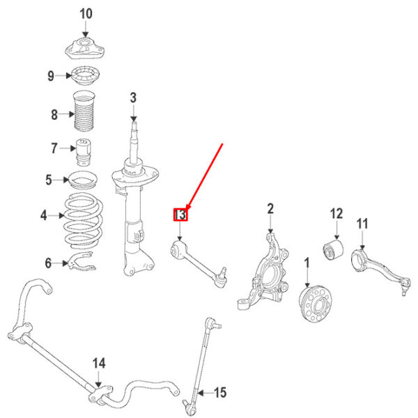 A2043300107 - NEW MERCEDES-BENZ C W204 AMG FRONT LEFT LOWER CONTROL ARM A2043300107 ORIGINAL