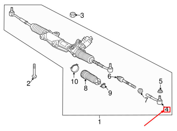 A2043303303 - NEW MERCEDES-BENZ C W204 STEERING GEAR OUTER TIE ROD A2043303303 ORIGINAL
