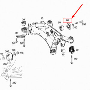 A2043500572 - NEW MERCEDES-BENZ C W204 REAR AXLE VIBRATION ABSORBER A2043500572 ORIGINAL