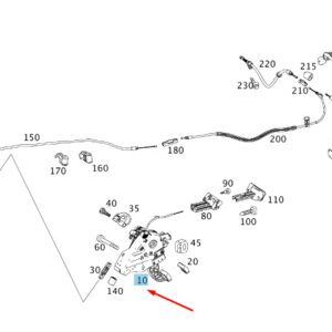 A2044201284 - NEW MERCEDES-BENZ C W204 FOOT OPERATED PARKING BRAKE LHD A2044201284 ORIGINAL