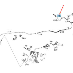 A2044202585 - NEW MERCEDES-BENZ C W204 REAR PARKING BRAKE CABLE A2044202585 ORIGINAL