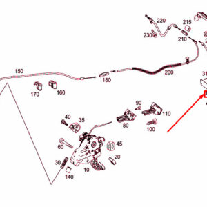 A2044270241 - NEW MERCEDES-BENZ C W204 FOOT SWITCH PARKING BRAKE CABLE A2044270241