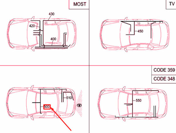 A2044403751 - NEW MERCEDES-BENZ C W204 REAR VIEW CAMERA CABLE HARNESS A2044403751 ORIGINAL