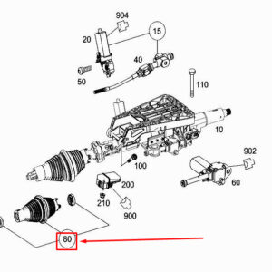 A2044600296 - NEW MERCEDES-BENZ C W204 LOWER STEERING SHAFT BOOTS A2044600296 GENUINE