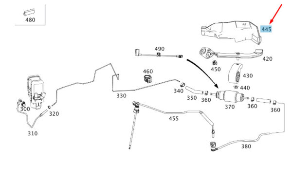 A2044760247 - NEW MERCEDES-BENZ C W204 FUEL PUMP PLASTIC COVER LHD A2044760247 ORIGINAL