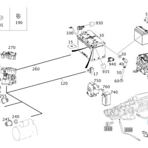 A2045407335 - NEW MERCEDES-BENZ C W204 TRANSMISSION TO BODY GROUND LINE A2045407335 ORIGINAL