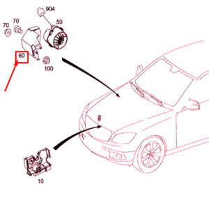 A2045453247 - OEM MERCEDES-BENZ C-CLASS W204 ALARM SYSTEM BRACKET A2045453247 GENUINE