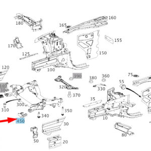 A2046280008 - NEW MERCEDES-BENZ C W204 FRONT RIGHT RAMP A2046280008 GENUINE