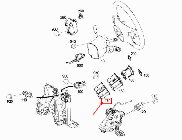 A2046800065 - NEW MERCEDES-BENZ E CABRIO A207 HEADLIGHT SWITCH TRIM A2046800065