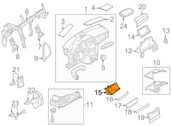 A2046801789 - NEW MB GLK X204 DASHBOARD SCREEN DISPLAY TRIM LHD A2046801789 9051 GENUINE