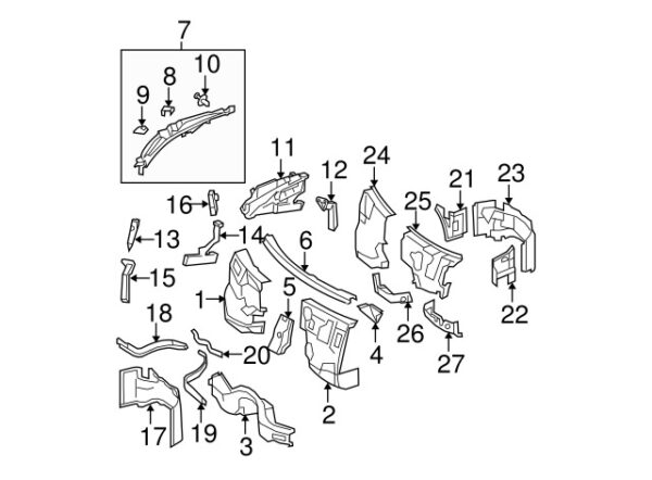 A2046821228 - Mercedes-Benz C Class W204 Right Lower Bonnet Insulator A2046821228
