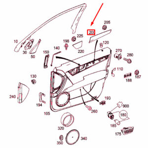 A2047204680 - NEW MERCEDES-BENZ C W204 FRONT RIGHT DOOR MOULDING A2047204680 OEM