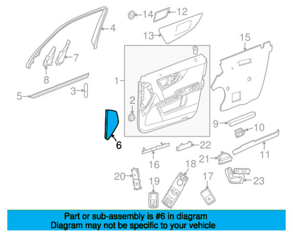 A20472325089051 - Mercedes-Benz C-Class W204 door trim insert front left A20472325089051