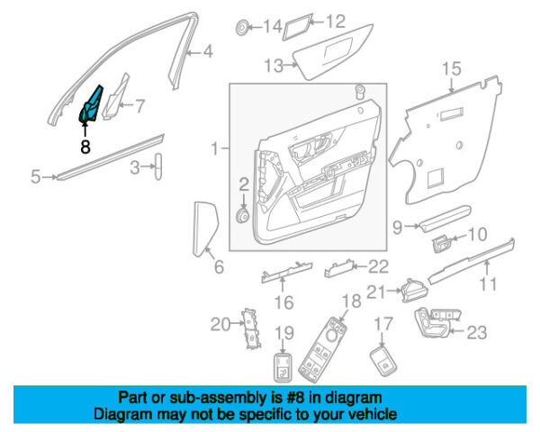 A2047270490 - Mercedes-Benz C-Class W204 gasket exterior mirror right A2047270490