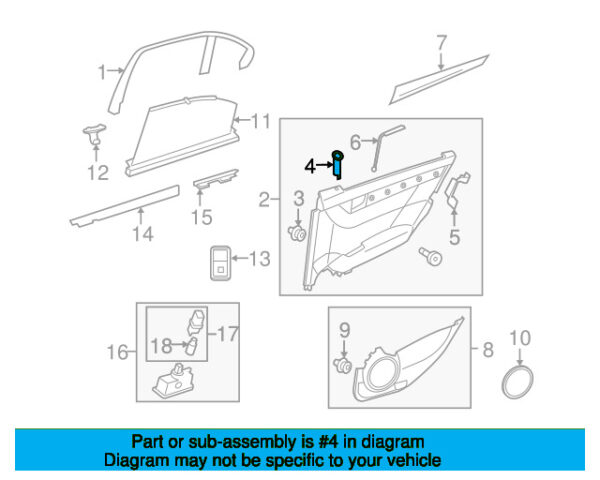 A20473704579051 - Mercedes-Benz C-Class W204 rear right door lock button A20473704579051