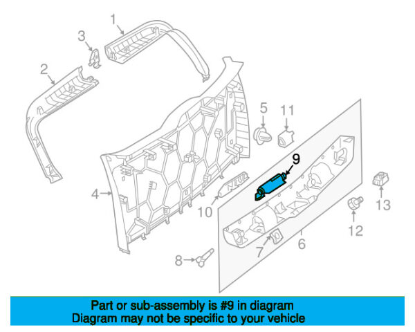 A20474315728N84 - Mercedes-Benz C-Class W204 tailgate pull handle rear left A20474315728N84