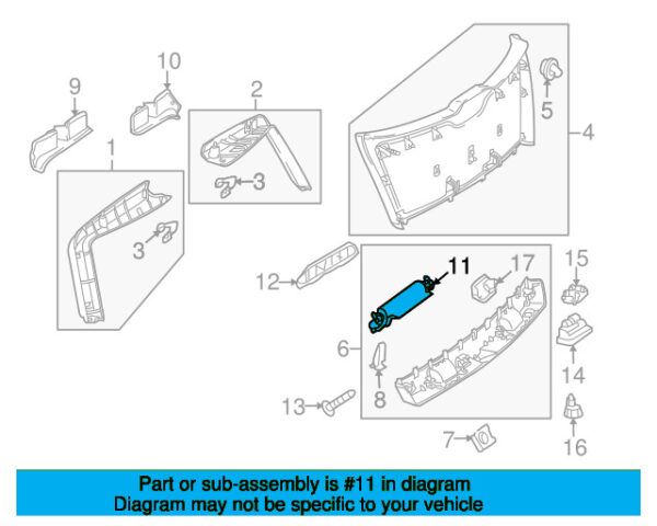 A20474315729051 - Mercedes-Benz C-Class W204 tailgate pull handle rear left A20474315729051