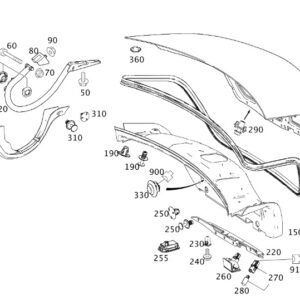 A2047570129 - NEW MERCEDES-BENZ C W204 TRUNK LID EXTENSION SPRING A2047570129 ORIGINAL