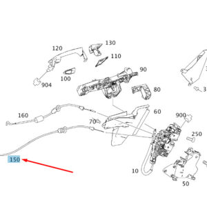 A2047601004 - NEW MERCEDES-BENZ C W204 REAR DOOR LOCK BOWDEN CABLE A2047601004 ORIGINAL