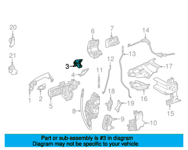 A20476613253589 - Mercedes-Benz C-Class W204 door handle cover front left outside A20476613253589
