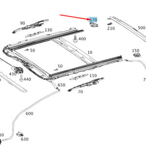 A2047820262 - NEW MERCEDES-BENZ C W204 ROOF REAR RIGHT ANGLE END STRIP A2047820262 ORIGINAL