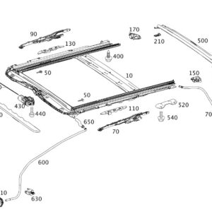A2047820357 - NEW MERCEDES-BENZ C W204 ROOF LEFT DRIP RAIL SLIDE A2047820357 ORIGINAL