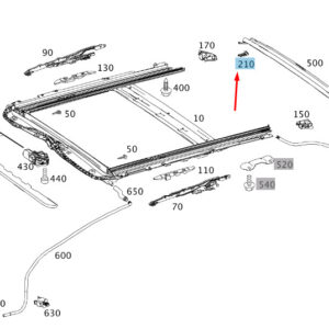 A2047820457 - NEW MERCEDES-BENZ C W204 ROOF RIGHT DRIP RAIL SLIDE A2047820457 ORIGINAL