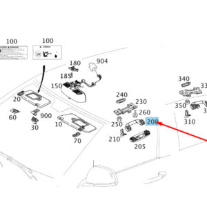 A20481000517E94 - NEW MERCEDES-BENZ C W204 FRONT ROOF HANDLE BAR A20481000517E94 GENUINE