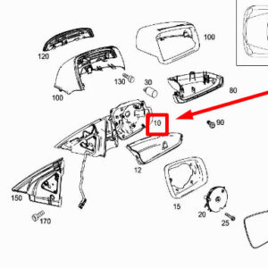 A2048103076 - NEW MERCEDES-BENZ C W204 FRONT RIGHT WING MIRROR A2048103076 ORIGINAL