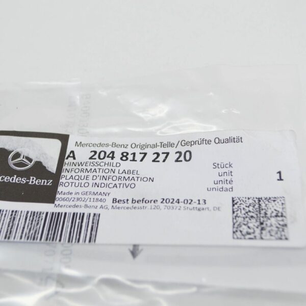 A2048172720 - Mercedes-Benz C-Class W204 Avantgarde Fender Badge A2048172720 New