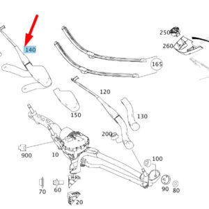 A2048201544 - NEW MERCEDES-BENZ C W204 FRONT RIGHT WIPER ARM LHD A2048201544 ORIGINAL