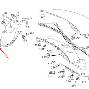 A20482102899051 - NEW MERCEDES-BENZ C W204 REAR LID HINGE CABLE CABLE A20482102899051