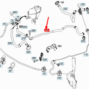 A2048302496 - NEW MERCEDES-BENZ C W204 HEATING WATER RETURN HOSE LINE RHD A2048302496