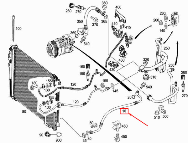 A2048305216 - NEW MERCEDES-BENZ E CONVERTIBLE A207 A/C COLD AGENT A2048305216 ORIGINAL