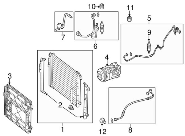 A2048306115 - Mercedes-Benz C-Class W204 A/C refrigerant suction hose A2048306115