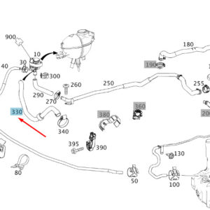 A2048308496 - NEW MERCEDES-BENZ C W204 RETURN LINE TO ENGINE HOSE LINE A2048308496