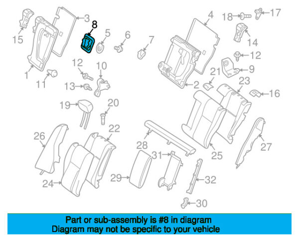A20484910039051 - Mercedes-Benz C-Class W204 Rear Seat Trim Panel A20484910039051