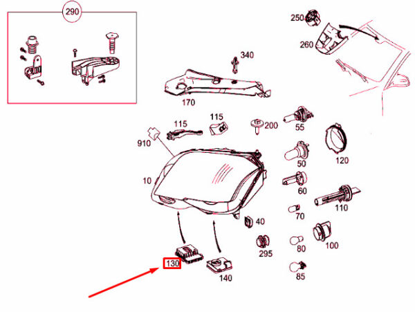 A2048708326 - NEW MERCEDES-BENZ GLK X204 FRONT XENON LIGHT CONTROL UNIT A2048708326 GENUINE