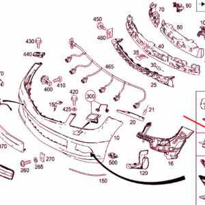 A2048802624 - NEW MERCEDES-BENZ C W204 FRONT RIGHT BUMPER GRILLE COVER A2048802624 ORIGINAL