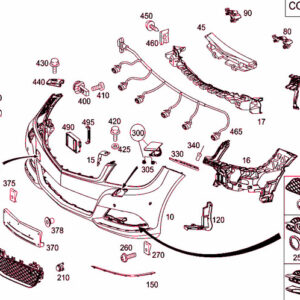 A2048803424 - New MERCEDES-BENZ C W204 Front Bumper Left Grille A2048803424