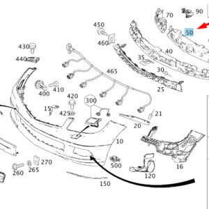 A2048850437 - NEW MERCEDES-BENZ C W204 FRONT BUMPER CENTRE IMPACT ABSORBER A2048850437