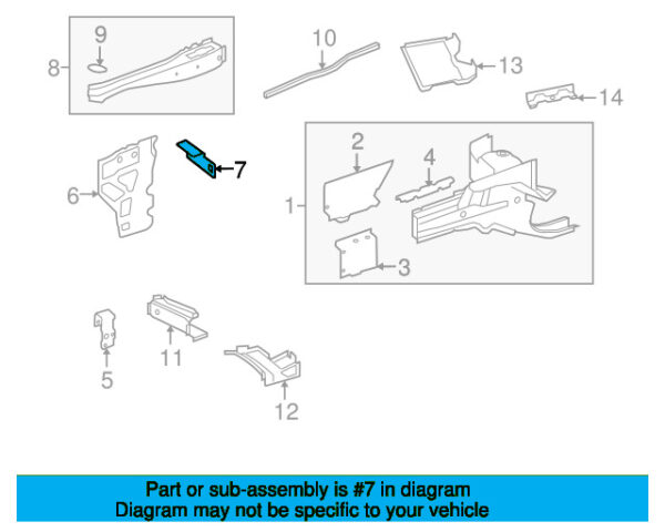 A2048890214 - Mercedes-Benz C-Class W204 Right Fender Bracket A2048890214