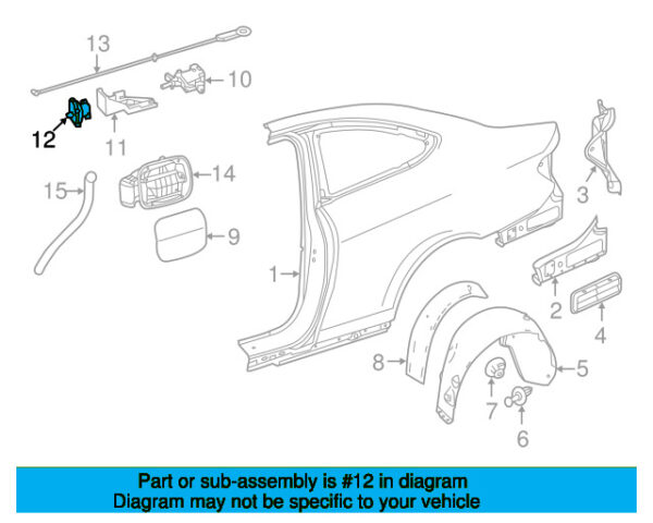 A2048990714 - Mercedes-Benz C-Class W204 Fuel Filler Door Lock Actuator Bracket A2048990714