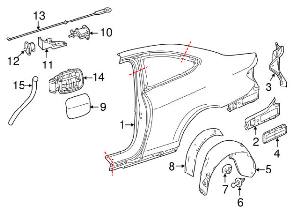 A2048990714 - Mercedes-Benz C-Class W204 Fuel Filler Door Lock Actuator Bracket A2048990714