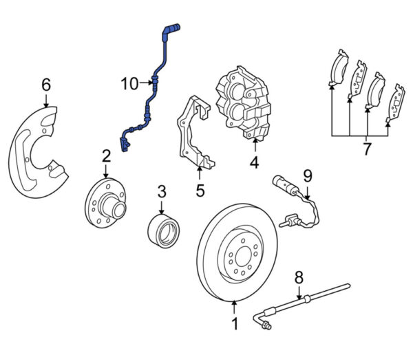 A2049054205 - NEW MERCEDES-BENZ C W204 FRONT WHEEL SPEED SENSOR A2049054205 ORIGINAL