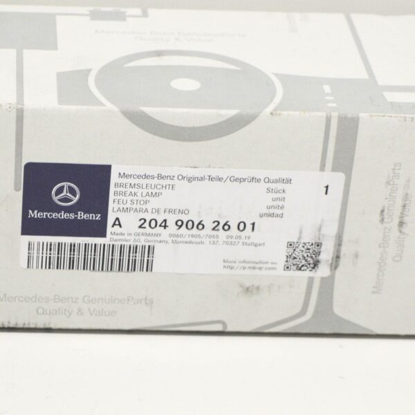A2049062601 - Mercedes-Benz C S204 Additional Brake Light A2049062601 New Genuine