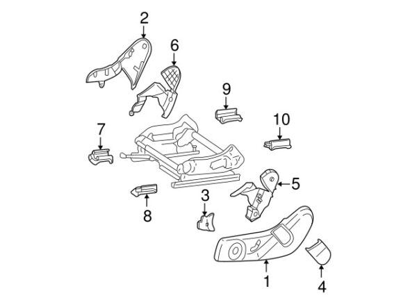 A20491804168K67 - Mercedes-Benz C-Class W204 Right Inner Seat Back Recliner Adjustment Mechanism